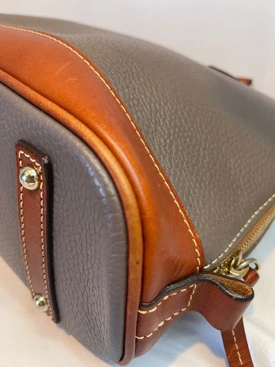 Dooney & Bourke Pebble Grain Zip Zip Satchel Grey - Picture 7 of 13